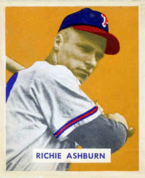 1949 Bowman #214 Richie Ashburn Front