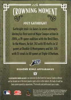 2005 Donruss Diamond Kings #226 Joey Gathright Back