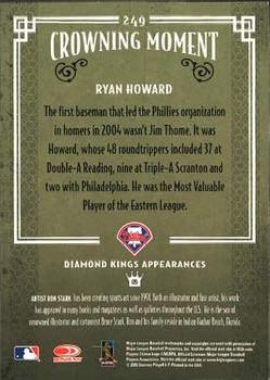 2005 Donruss Diamond Kings #249 Ryan Howard Back
