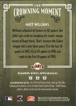 2005 Donruss Diamond Kings #299 Matt Williams Back