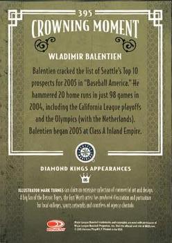 2005 Donruss Diamond Kings #395 Wladimir Balentien Back