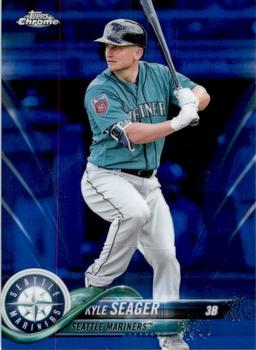 2018 Topps Chrome - Blue Refractor #159 Kyle Seager Front