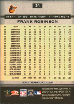 2005 Donruss Greats #26 Frank Robinson Back