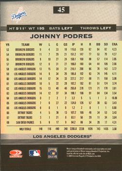 2005 Donruss Greats #45 Johnny Podres Back
