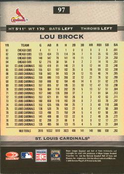 2005 Donruss Greats #97 Lou Brock Back