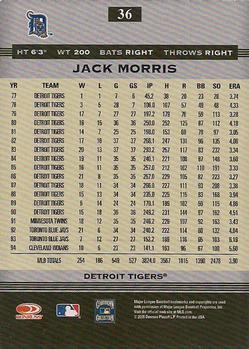 2005 Donruss Greats #36 Jack Morris Back