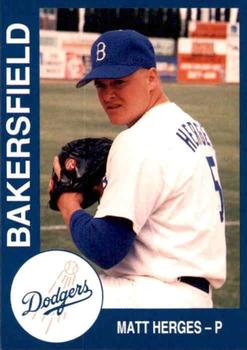 1993 Cal League Bakersfield Dodgers #10 Matt Herges Front