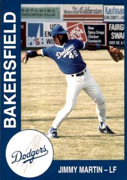 1993 Cal League Bakersfield Dodgers #17 Jimmy Martin Front