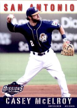 2015 Grandstand San Antonio Missions #21 Casey McElroy Front