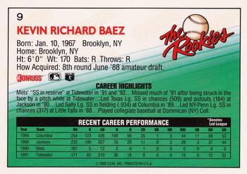 1992 Donruss The Rookies #9 Kevin Baez Back