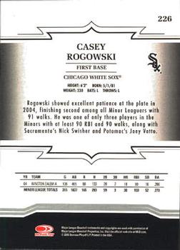2005 Donruss Throwback Threads #226 Casey Rogowski Back