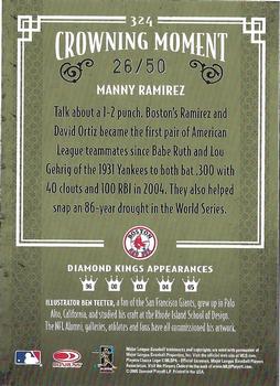 2005 Donruss Diamond Kings - Bronze #324 Manny Ramirez Back