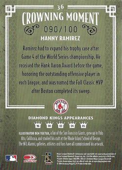 2005 Donruss Diamond Kings - Framed Blue #36 Manny Ramirez Back