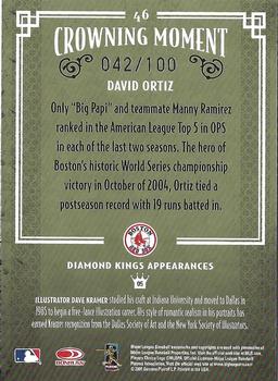 2005 Donruss Diamond Kings - Framed Blue #46 David Ortiz Back