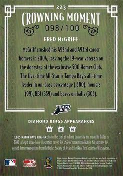 2005 Donruss Diamond Kings - Framed Blue #223 Fred McGriff Back