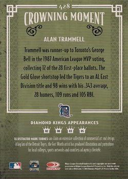2005 Donruss Diamond Kings - Framed Red #428 Alan Trammell Back