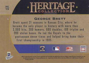 2005 Donruss Diamond Kings - Heritage Collection #HC-13 George Brett Back