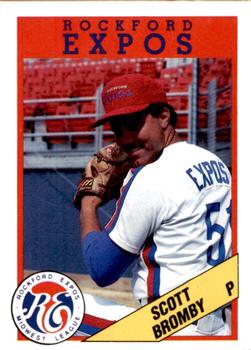 1988 Litho Center Rockford Expos #3 Scott Bromby Front