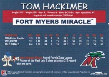 2018 Grandstand Fort Myers Miracle #NNO Tom Hackimer Back