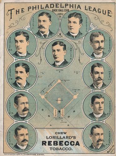 1886 Lorillard's Plug Tobacco Team #NNO Philadelphia Quakers Front
