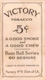 1915 Victory Tobacco (T214) #NNO Dots Miller Back