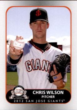 2012 Grandstand San Jose Giants #24 Chris Wilson Front
