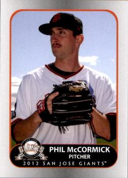 2012 Grandstand San Jose Giants #30 Phil McCormick Front