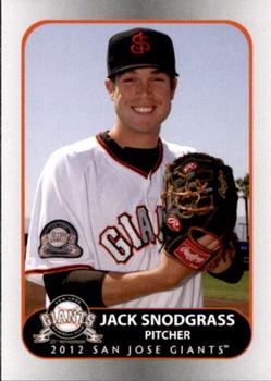 2012 Grandstand San Jose Giants #31 Jack Snodgrass Front