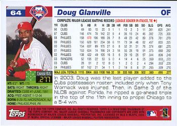 2005 Topps #64 Doug Glanville Back
