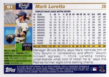 2005 Topps #91 Mark Loretta Back