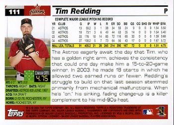 2005 Topps #111 Tim Redding Back