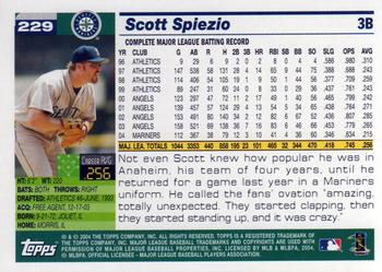 2005 Topps #229 Scott Spiezio Back