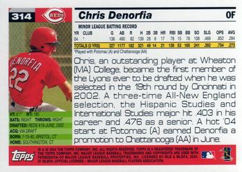 2005 Topps #314 Chris Denorfia Back