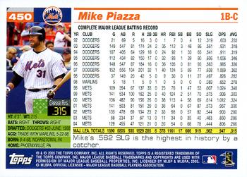 2005 Topps #450 Mike Piazza Back