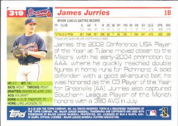 2005 Topps #319 James Jurries Back