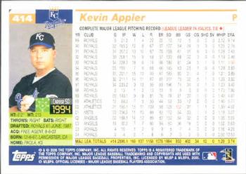 2005 Topps #414 Kevin Appier Back