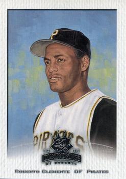 2002 Donruss Diamond Kings - Sample Silver Logo Front Silver Stamp Back #123 Roberto Clemente Front