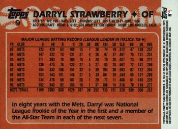 2005 Topps All-Time Fan Favorites #9 Darryl Strawberry Back