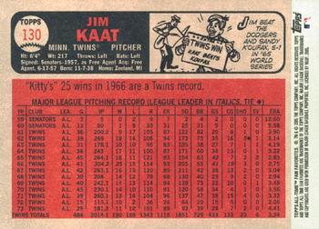 2005 Topps All-Time Fan Favorites #130 Jim Kaat Back