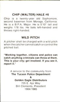 1985 Arizona Wildcats Police #NNO Chip 