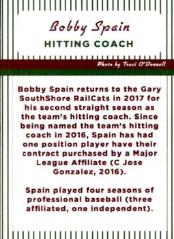 2017 Gary SouthShore RailCats #NNO Bobby Spain Back