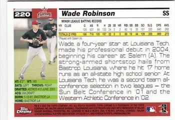 2005 Topps Chrome #220 Wade Robinson Back