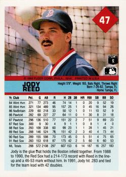 1992 Fleer #47 Jody Reed Back