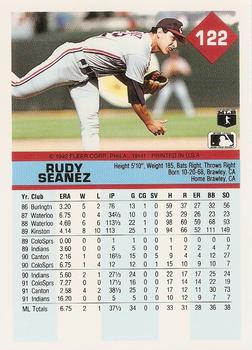1992 Fleer #122 Rudy Seanez Back