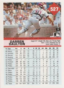 1992 Fleer #527 Darren Daulton Back