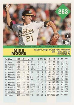 1992 Fleer #263 Mike Moore Back