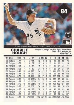 1992 Fleer #84 Charlie Hough Back