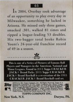 2005 Topps Cracker Jack #65 Lyle Overbay Back