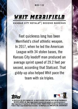 2018 Topps Fire - Speed Demons Gold Minted #SD-10 Whit Merrifield Back