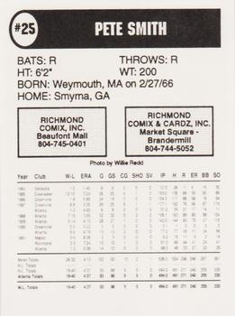 1992 Comix Richmond Braves #NNO Pete Smith Back